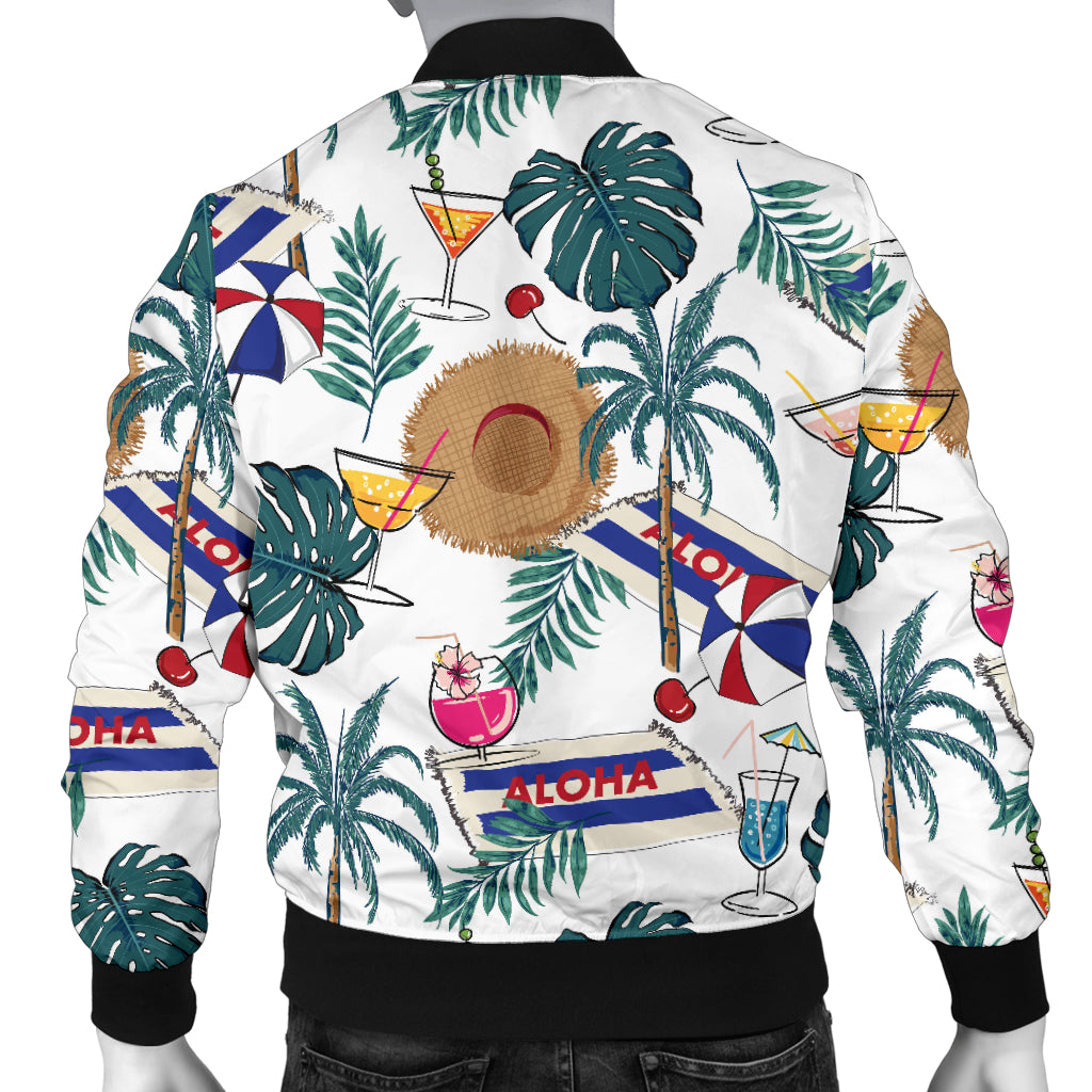 Aloha Hawaii Beach Pattern Print Design 04 Men Bomber Jacket