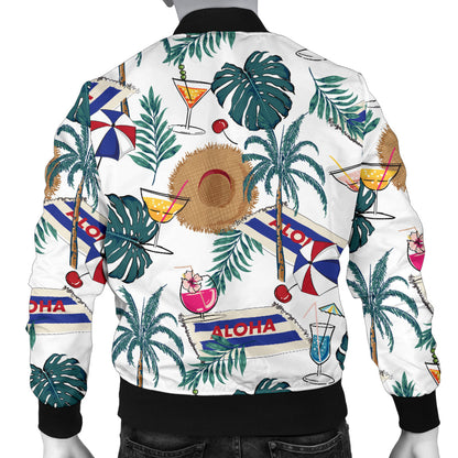 Aloha Hawaii Beach Pattern Print Design 04 Men Bomber Jacket