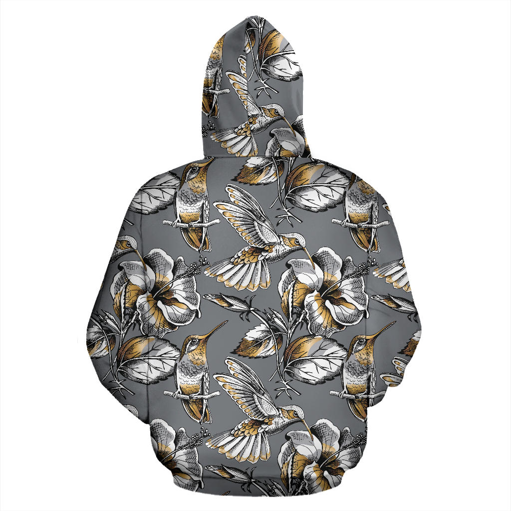 Hummingbird Pattern Print Design 02 Pullover Hoodie