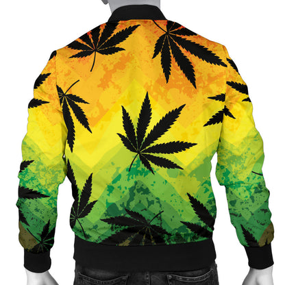 Rasta Pattern Print Design A02 Men Bomber Jacket