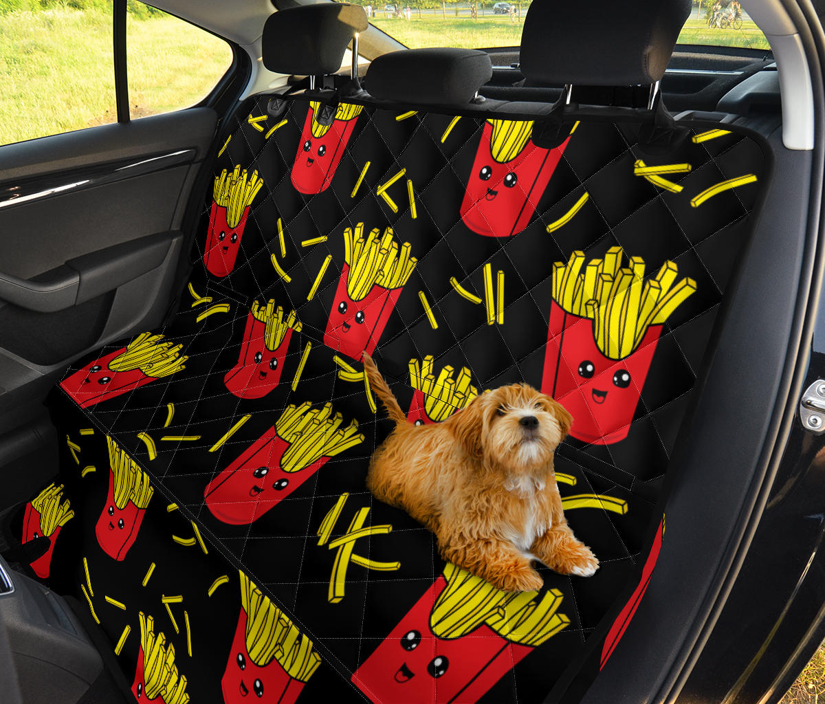 French Fried Pattern Print Design 03 Rear Dog Car Seat Cover Hammock
