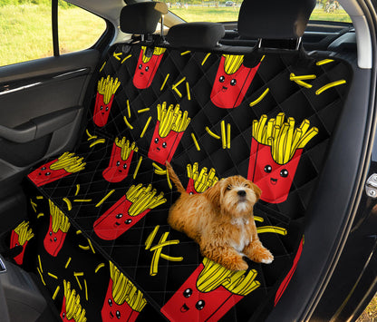 French Fried Pattern Print Design 03 Rear Dog Car Seat Cover Hammock