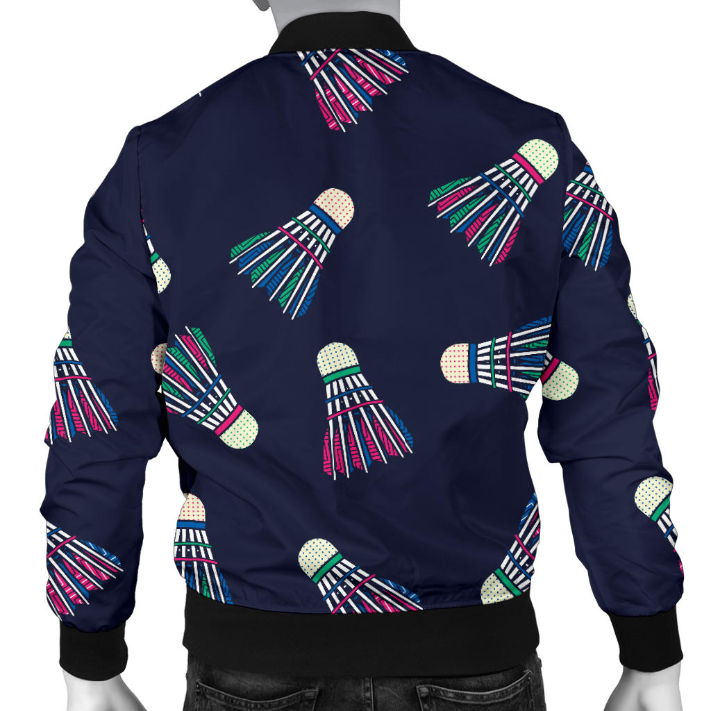 Badminton Ball Pattern Print Design 02 Men Bomber Jacket