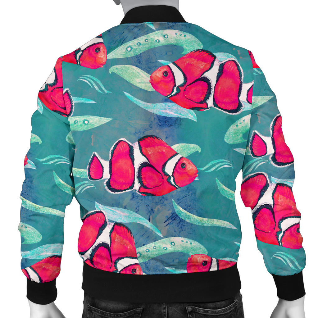 Clownfish Pattern Print Design 02 Men Bomber Jacket