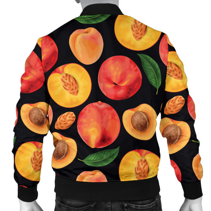Peach Pattern Print Design A02 Men Bomber Jacket