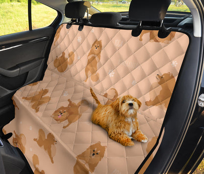 Pomeranians Pattern Print Design A06 Rear Dog Car Seat Cover Hammock