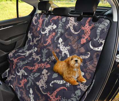 Gecko Pattern Print Design 02 Rear Dog Car Seat Cover Hammock
