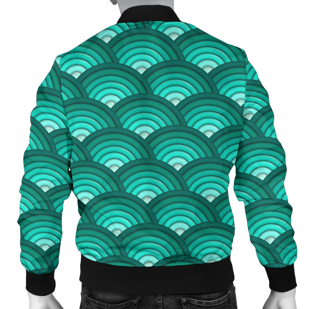 Scales Pattern Print Design 01 Men Bomber Jacket