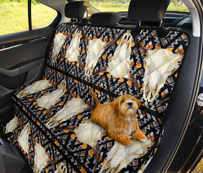Buffalo Head Pattern Print Design 03 Rear Dog Car Seat Cover Hammock