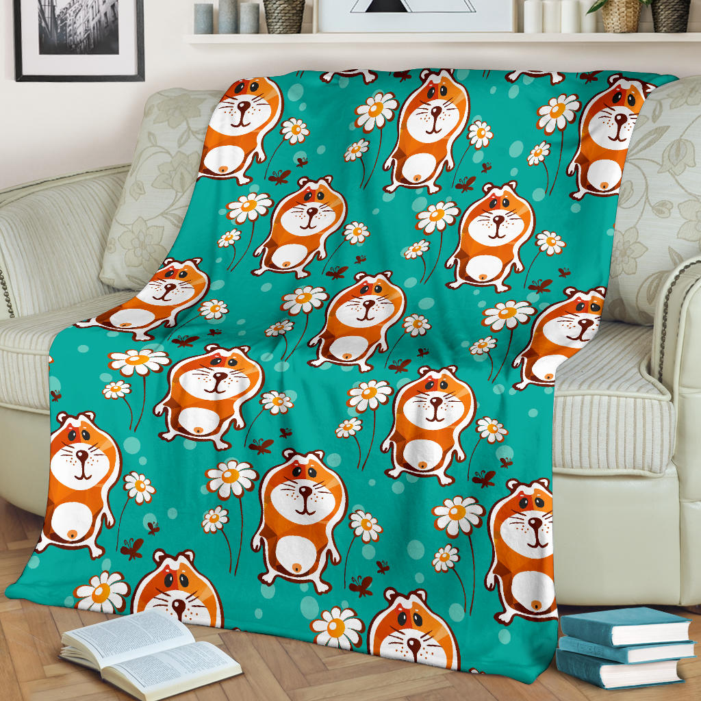 Hamster Pattern Print Design 01 Premium Blanket