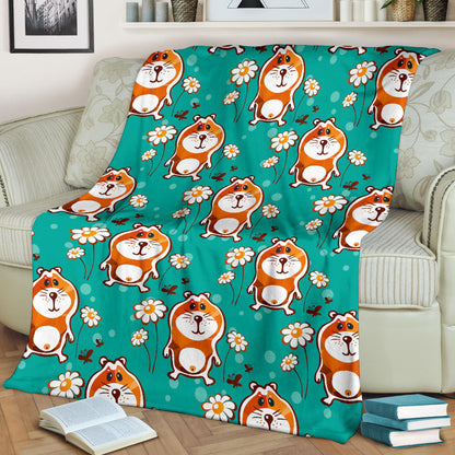 Hamster Pattern Print Design 01 Premium Blanket