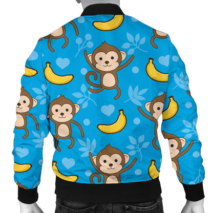 Monkey Pattern Print Design 05 Men Bomber Jacket