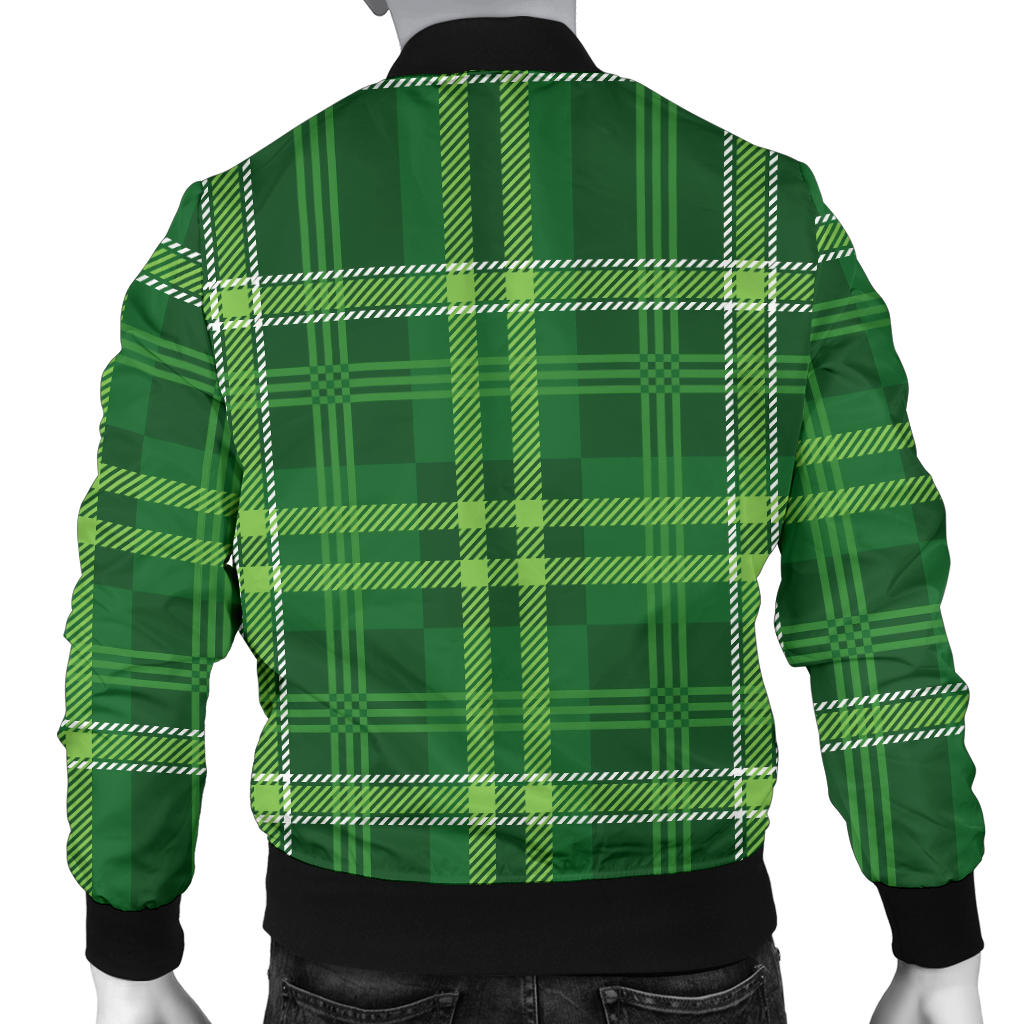 Irish Plaid Pattern Print Design 02 Men Bomber Jacket