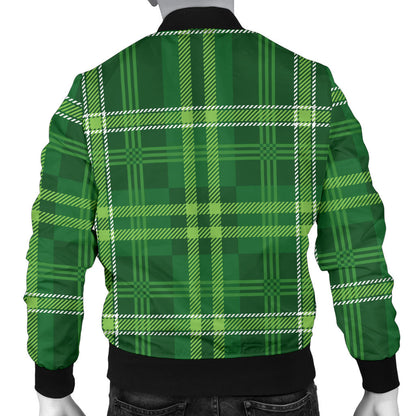 Irish Plaid Pattern Print Design 02 Men Bomber Jacket