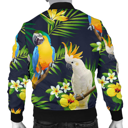 Parrot Pattern Print Design A03 Men Bomber Jacket