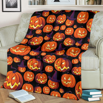 Halloween Pattern Print Design 04 Premium Blanket
