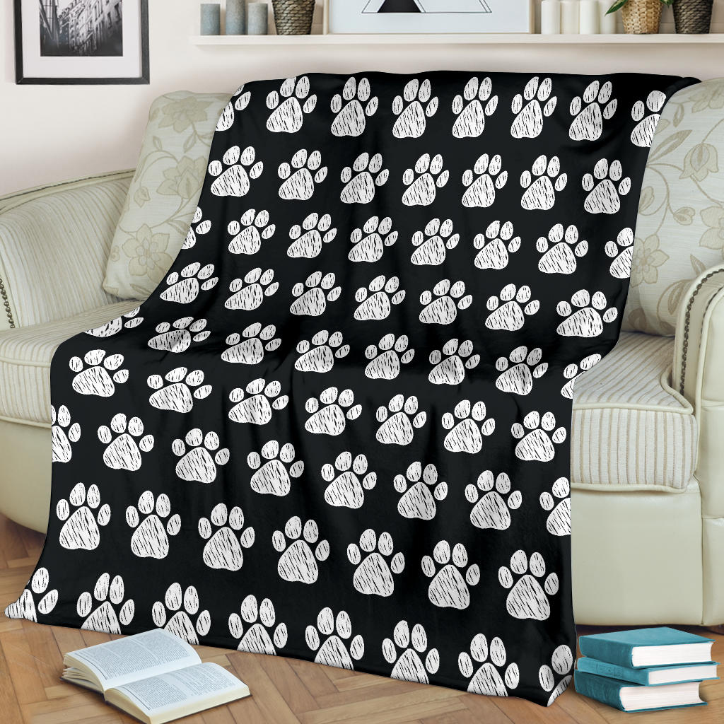 Paw Pattern Print Design A02 Premium Blanket