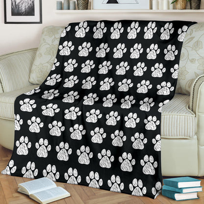 Paw Pattern Print Design A02 Premium Blanket