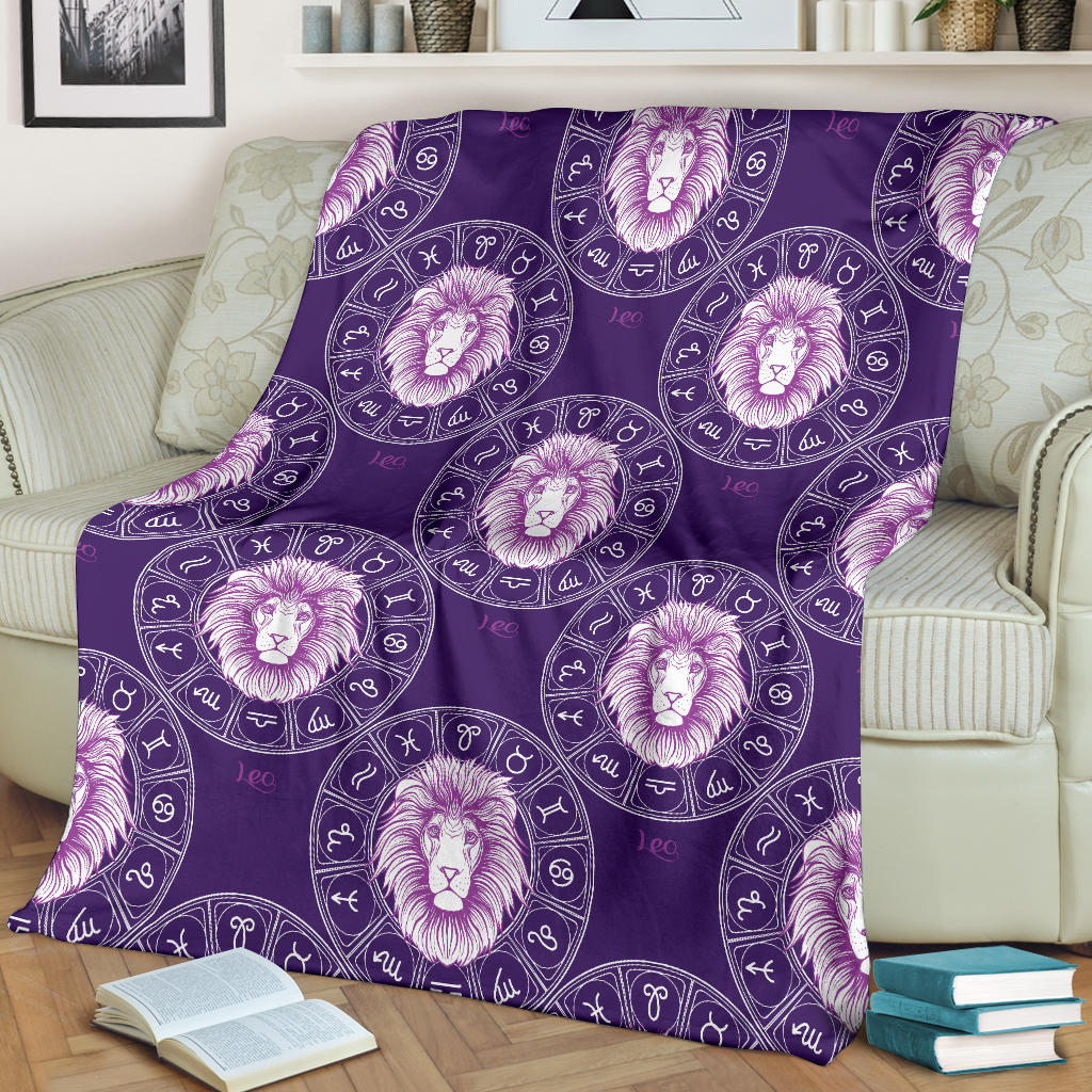 Leo Pattern Print Design 04 Premium Blanket