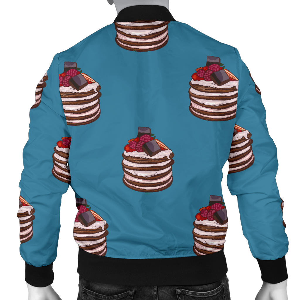 Pancake Pattern Print Design A03 Men Bomber Jacket