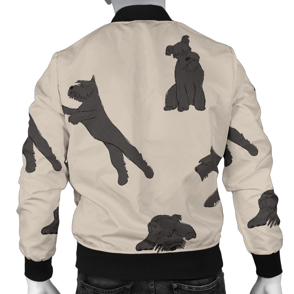 Schnauzers Pattern Print Design A06 Men Bomber Jacket