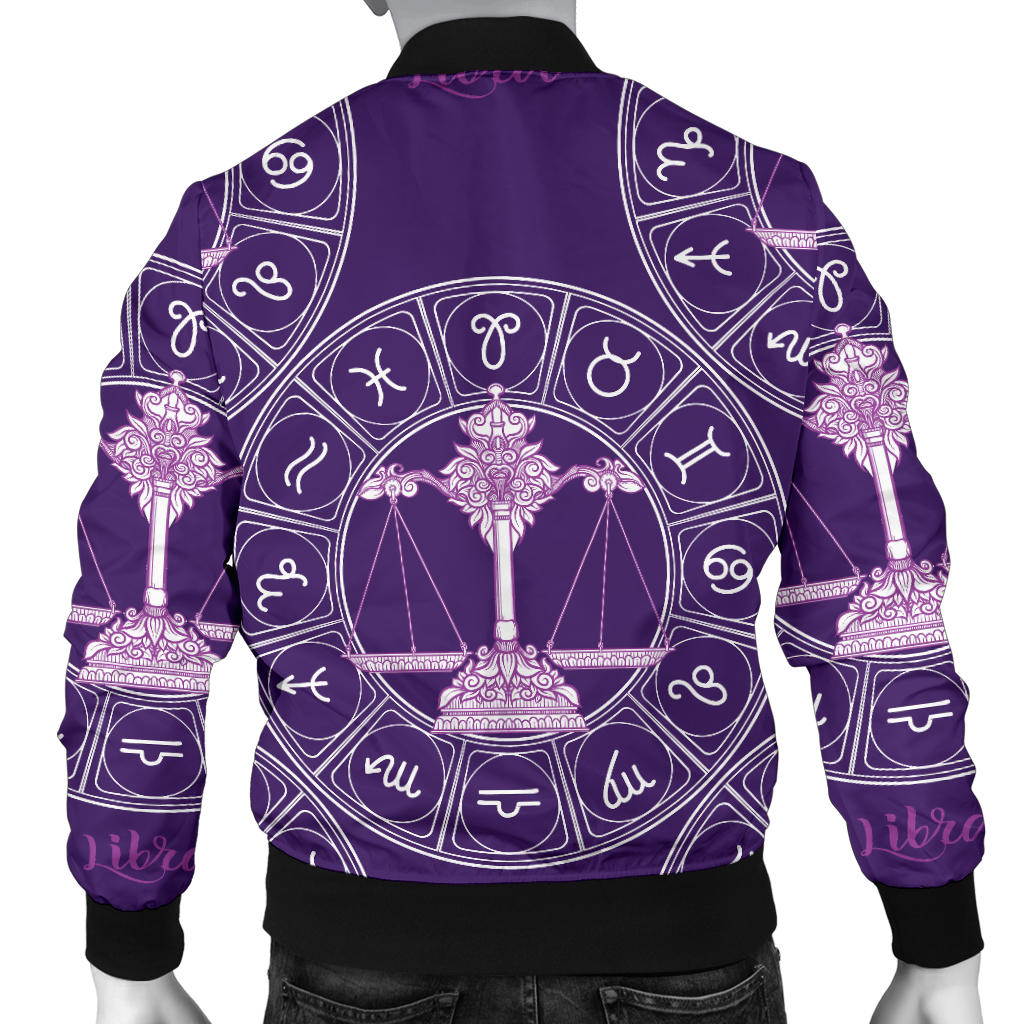 Libra Pattern Print Design 03 Men Bomber Jacket