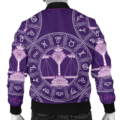 Libra Pattern Print Design 03 Men Bomber Jacket