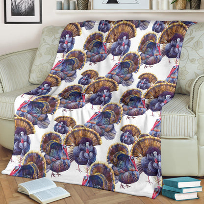 Turkey Pattern Print Design 01 Premium Blanket