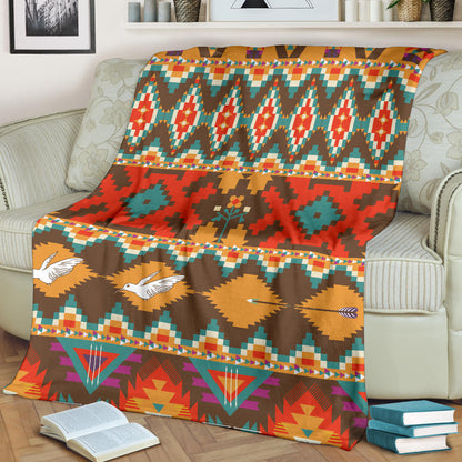 Native Pattern Print Design A01 Premium Blanket