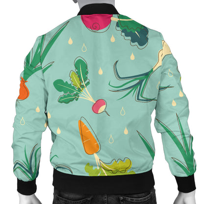 Radish Pattern Print Design A01 Men Bomber Jacket