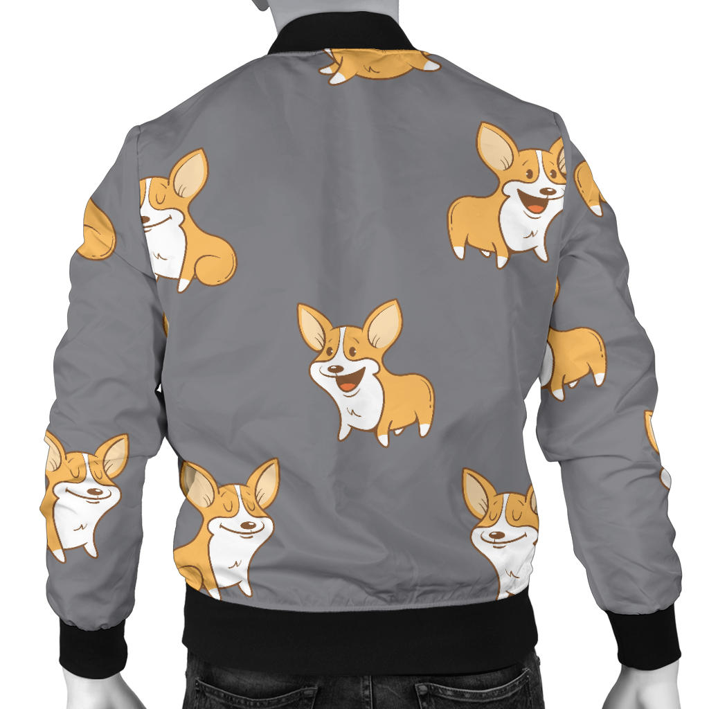 Pembroke Welsh Corgis Pattern Print Design A02 Men Bomber Jacket