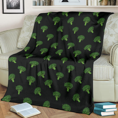 Broccoli Pattern Print Design 04 Premium Blanket