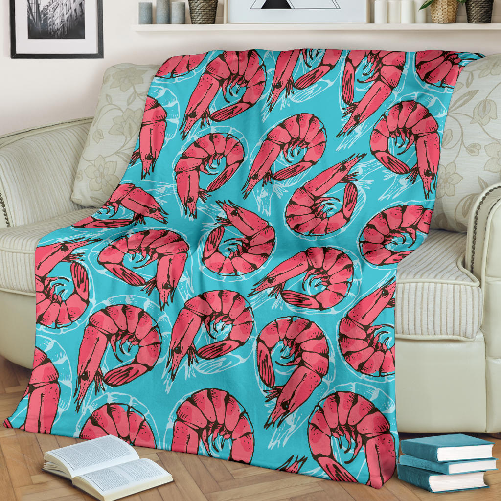 Prawn Pattern Print Design 01 Premium Blanket