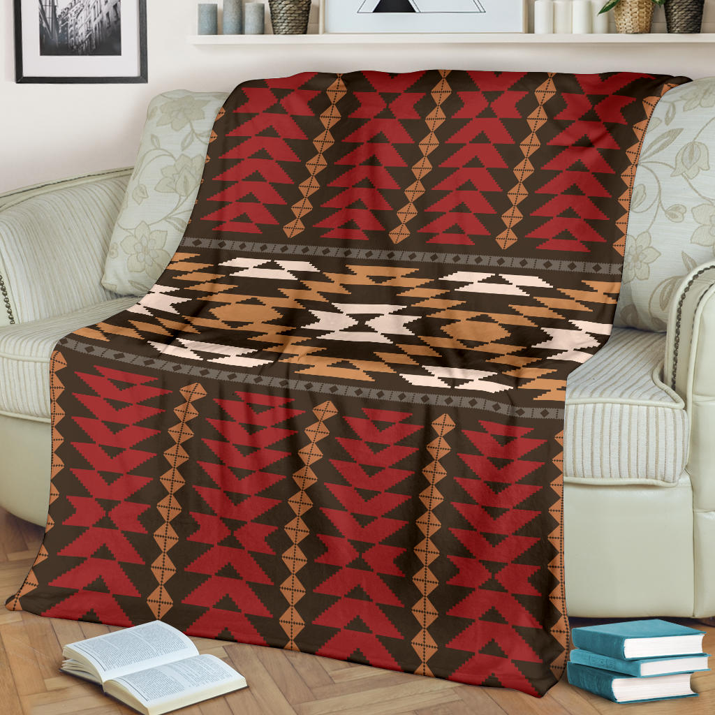 Native Pattern Print Design A02 Premium Blanket
