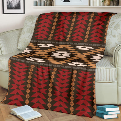 Native Pattern Print Design A02 Premium Blanket
