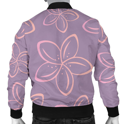 Plumeria Pattern Print Design A01 Men Bomber Jacket