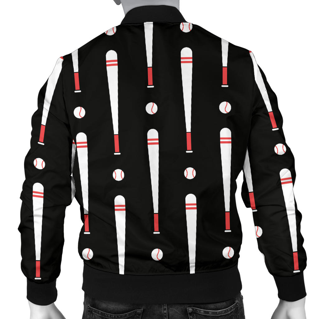 Baseball Pattern Print Design 03 Men Bomber Jacket