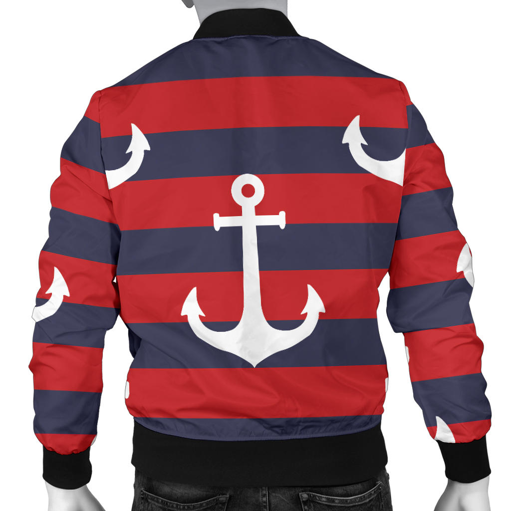 Nautical Pattern Print Design A05 Men Bomber Jacket