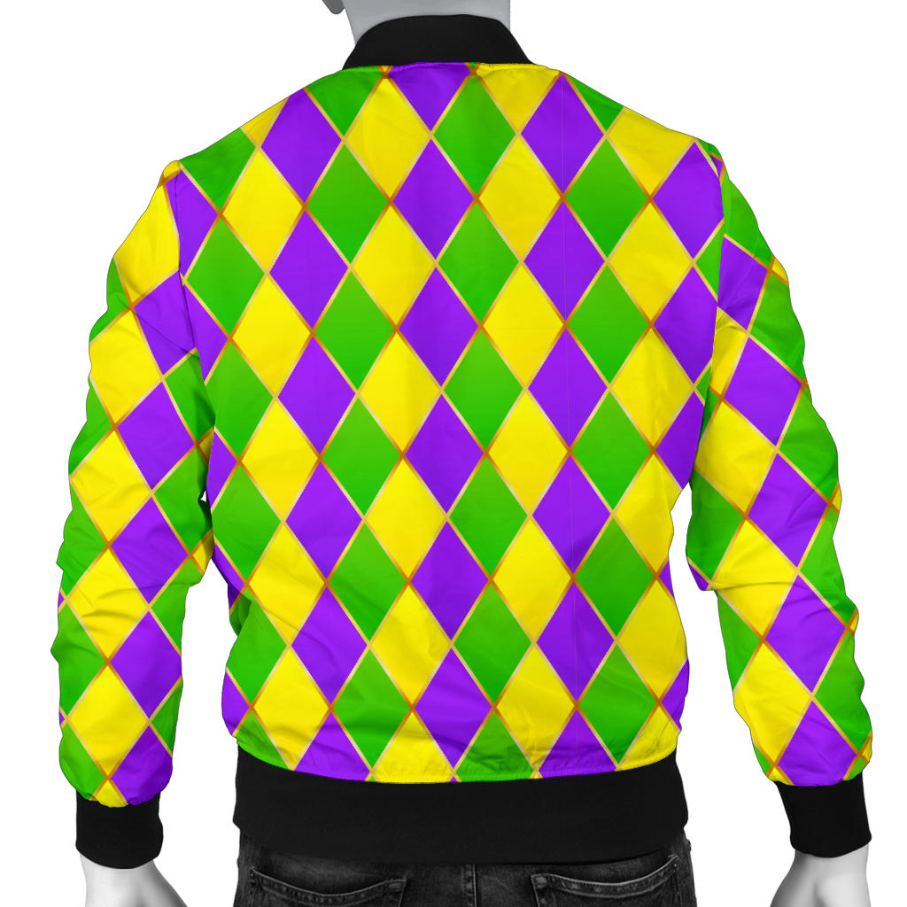 Mardi Gras Pattern Print Design 01 Men Bomber Jacket