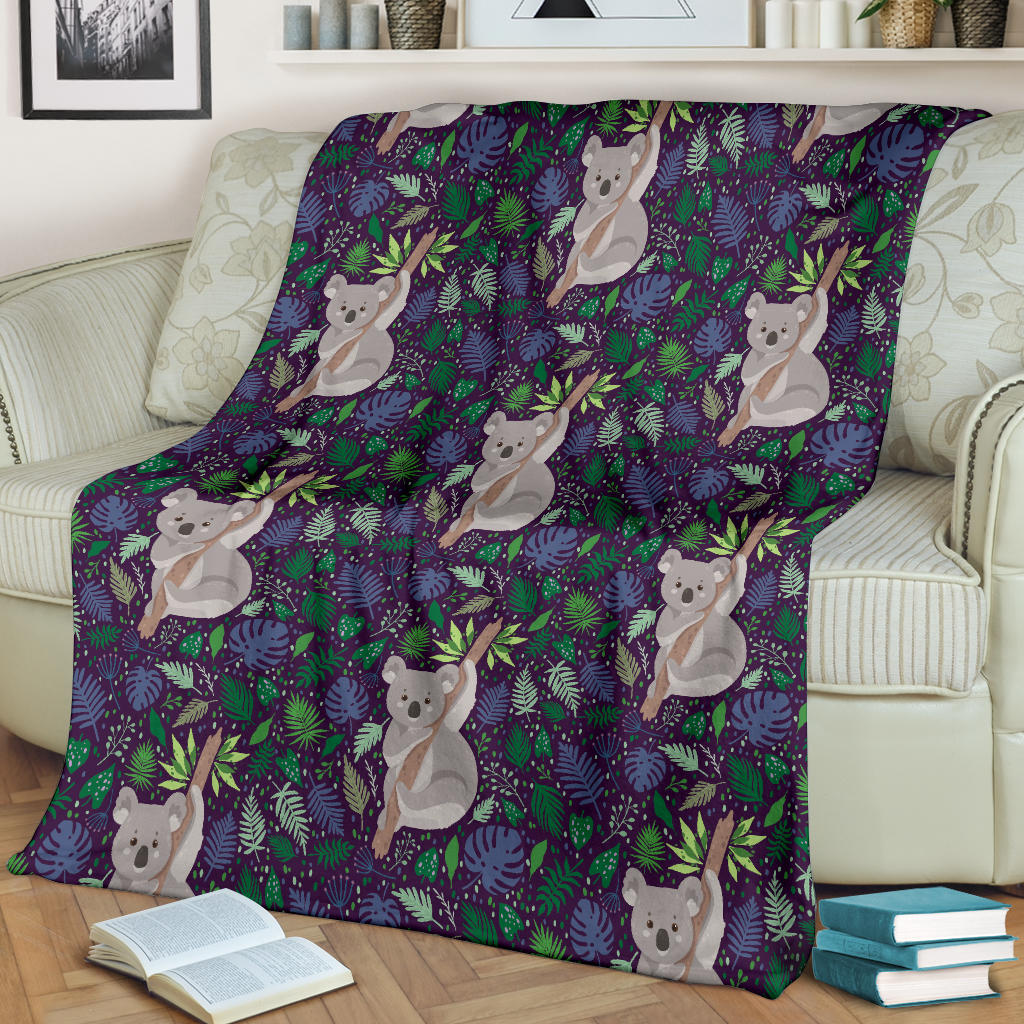 Koala Pattern Print Design 06 Premium Blanket