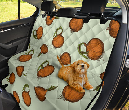 Onion Pattern Print Design A05 Rear Dog Car Seat Cover Hammock