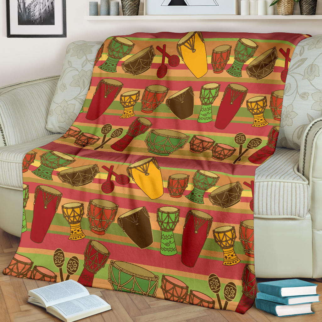 Percussion Pattern Print Design 01 Premium Blanket