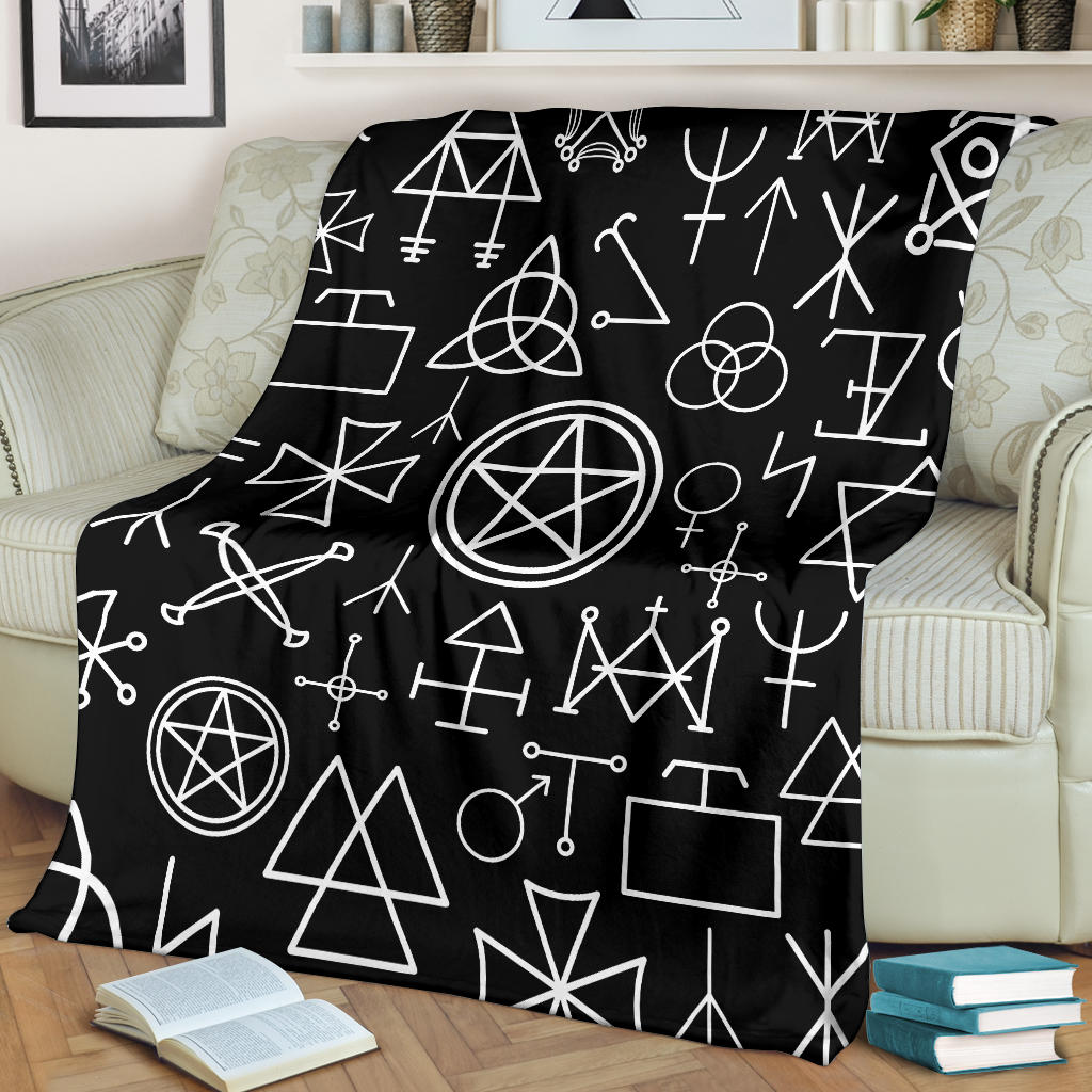 Pentagram Pattern Print Design A02 Premium Blanket