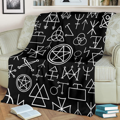 Pentagram Pattern Print Design A02 Premium Blanket