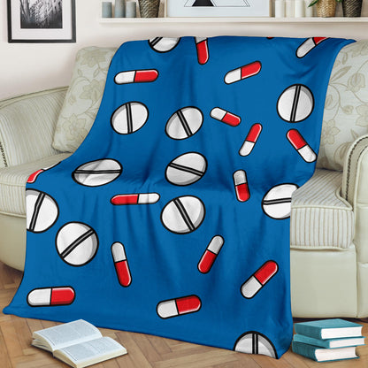Pill Pattern Print Design A05 Premium Blanket