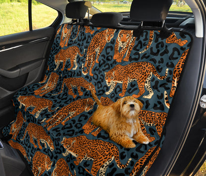 Jaguar Pattern Print Design 04 Rear Dog Car Seat Cover Hammock