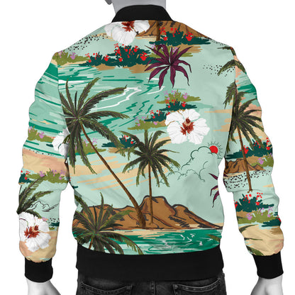 Pacific island Pattern Print Design A03 Men Bomber Jacket