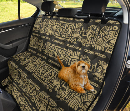 Mayan Pattern Print Design 02 Rear Dog Car Seat Cover Hammock
