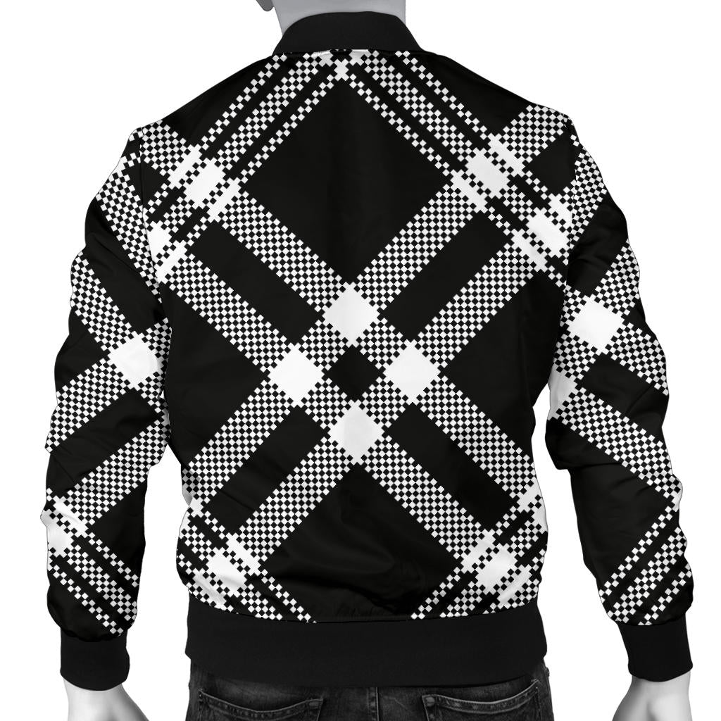 Madras Pattern Print Design 03 Men Bomber Jacket