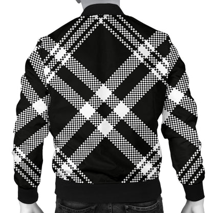 Madras Pattern Print Design 03 Men Bomber Jacket
